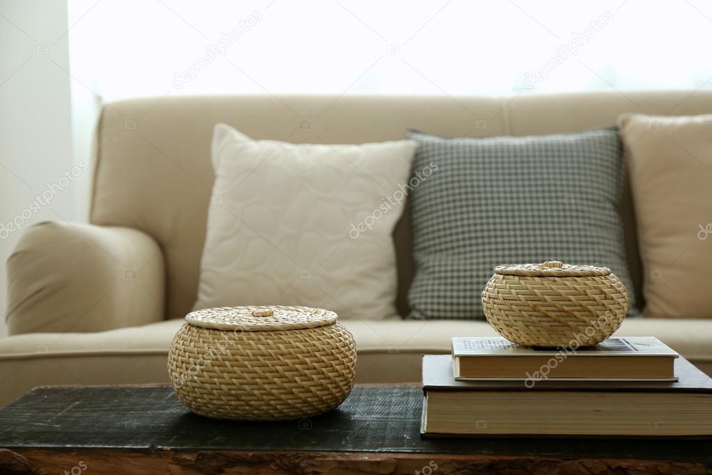 Moderna sala de estar interior — Fotografias de Stock © belchonock