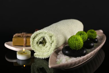 Spa yordamlar için siyah arka plan üzerine ayarla