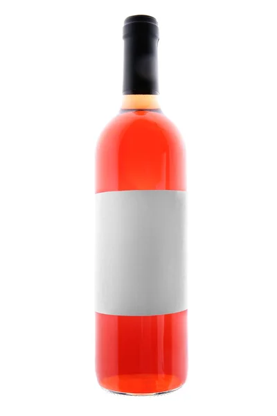 Garrafa de vinho isolada em branco — Fotografia de Stock