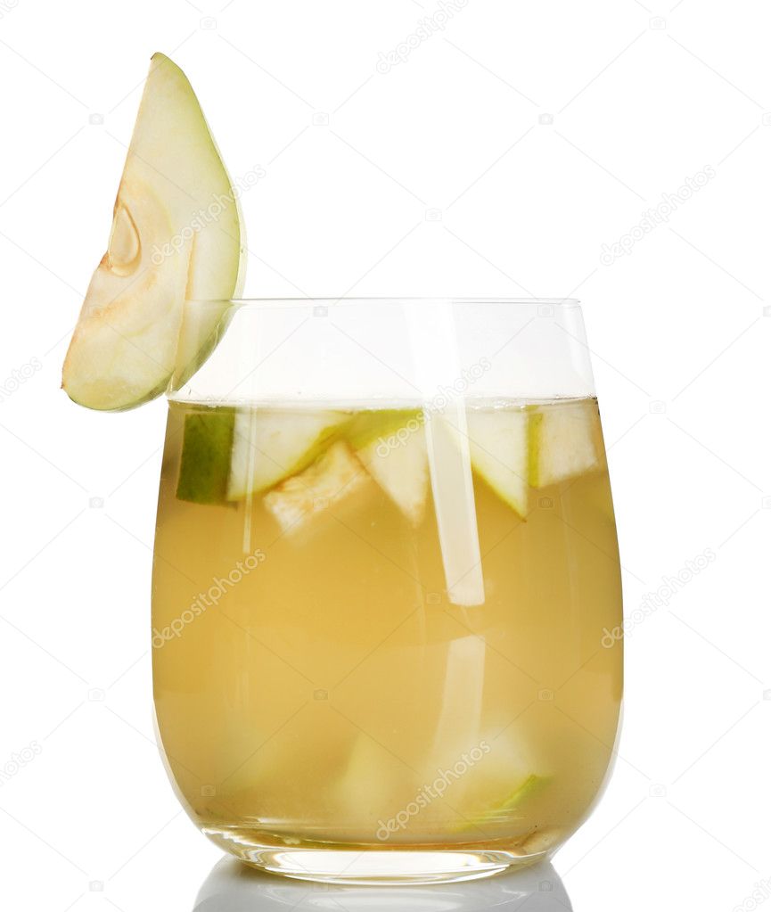 Fresh pear juice with fruit