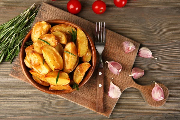 Baked potato wedges — Stock Photo, Image