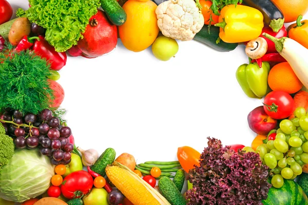 Obst- und Gemüsehaufen — Stockfoto