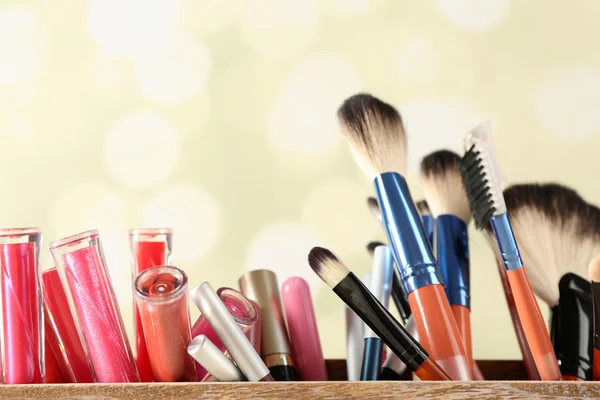 Make up set on bright background — Stock Photo, Image