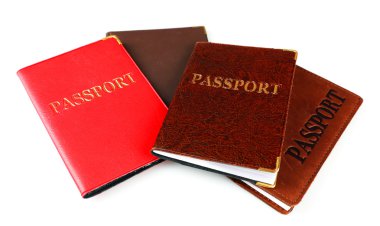beyaz izole Pasaportlar