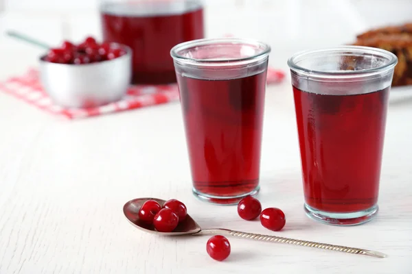 Sweet homemade cherry juice — Stock Photo, Image