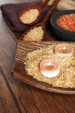 güzel spa kompozisyon masada yakın çekim