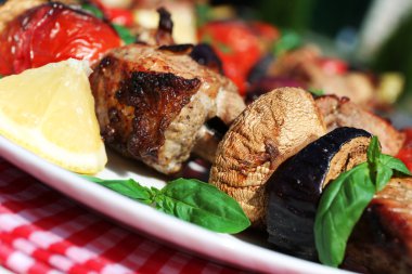 Barbekü tabak portre üzerinde