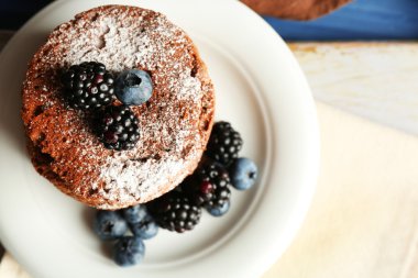 Kek çilek closeup en iyi Manzaralı