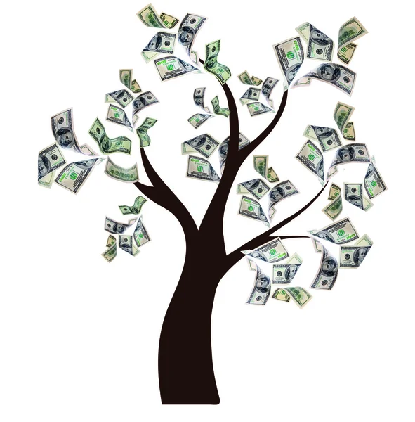 Conceito de dinheiro com árvore — Fotografia de Stock