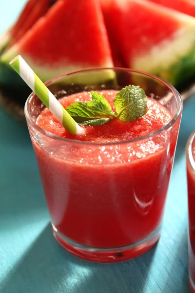 Glas av vattenmelon juice — Stockfoto