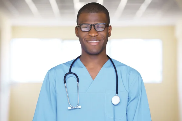 Handsome African American doctor — Stock Photo, Image