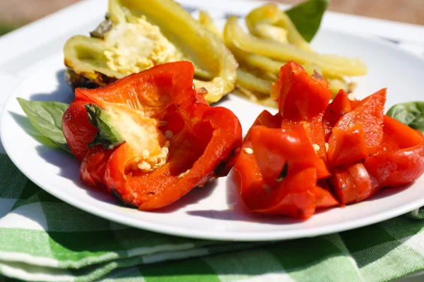 Grilled vegetables on plate — Stock Photo, Image