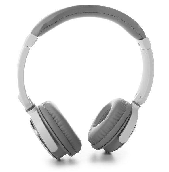 Modern Headphones on white