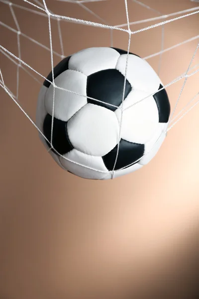 Soccer ball in the net — Stock Photo, Image
