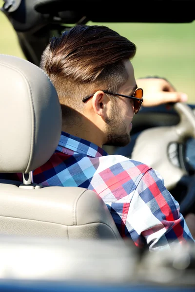 Hombre Coche Afuera — Foto de Stock