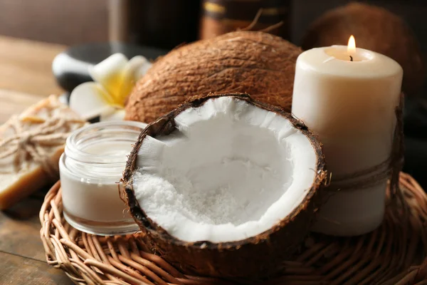 Spa coconut produkter — Stockfoto