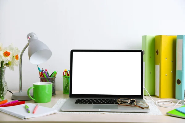 Modern Workplace with laptop — Stock Photo, Image