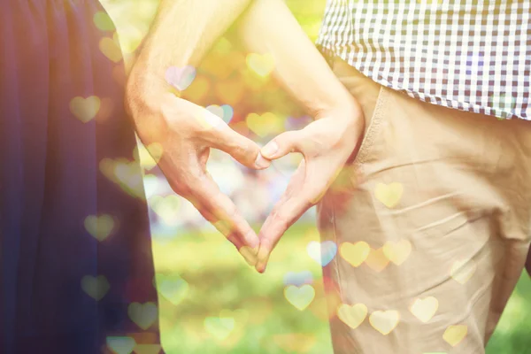 Loving couple holding hands — Stock Photo, Image