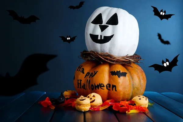 Halloween composition with pumpkins — Stock Photo, Image