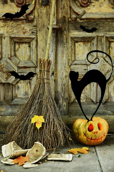 Compoziția decorațiunilor de Halloween — Fotografie, imagine de stoc