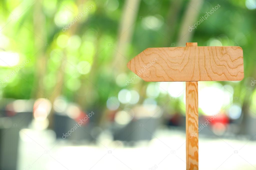 Wooden sign arrow 