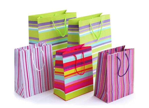 Bolsas de papel de compras coloridas — Foto de Stock