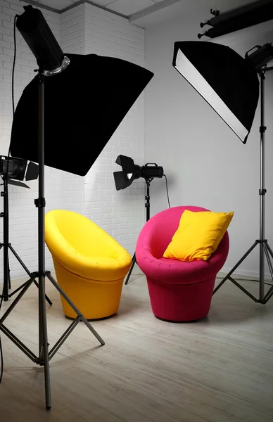 Photo studio with modern interior — Stock Photo, Image