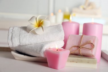 Spa uygulamaları ışık arka plan üzerinde