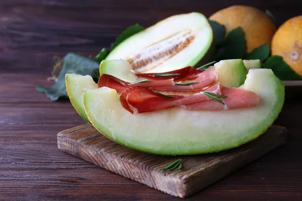 Melon with prosciutto of Parma ham — Stock Photo, Image