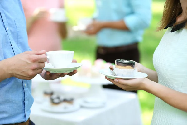 Kaffe och lunch paus — Stockfoto