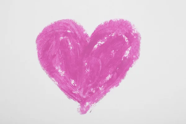 Розовое окрашенное сердце — стоковое фото
