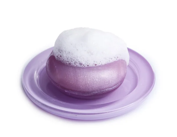 Barevné mýdlo s pěnou — Stock fotografie