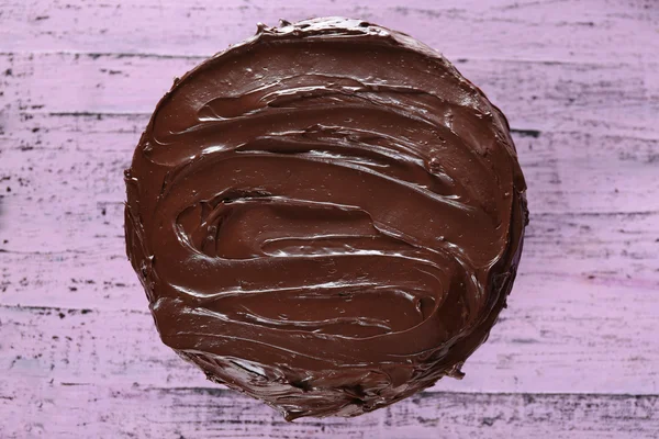 Luxus-Schokolade-Dessert auf Holzgrund — Stockfoto