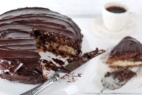 Galleta de chocolate sobre fondo blanco —  Fotos de Stock