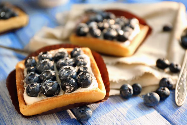 Tortas de mirtilo frescas — Fotografia de Stock