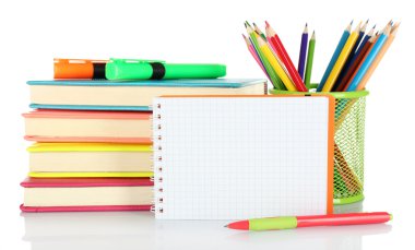 Beyaz okul malzemeleri