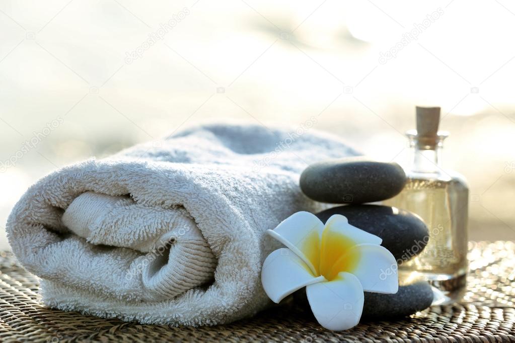 Beautiful spa composition outdoors
