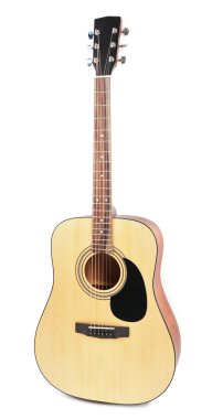 gitar beyaz üzerine izole