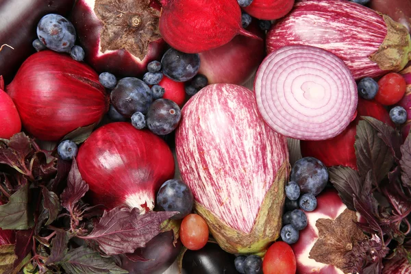 Close-up van groenten en fruit — Stockfoto