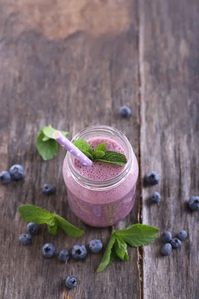 Healthy blueberry yogurt — Stock Photo, Image