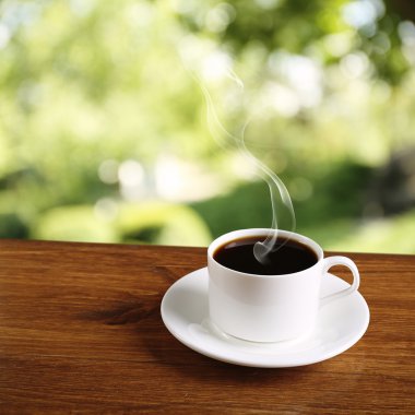 Kahve Tablo parlak zemin üzerine