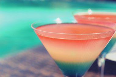 Yüzme Havuzu zemin üzerine kokteyller