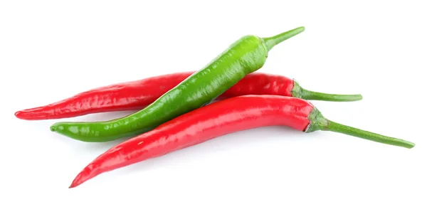 Fehérre izolált csípős paprika — Stock Fotó