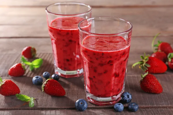 Pohár bogyós smoothie — Stock Fotó