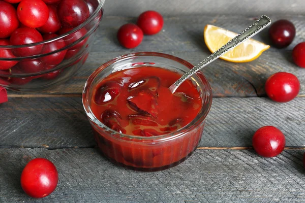 Tasty homemade plum jam — Stock Photo, Image