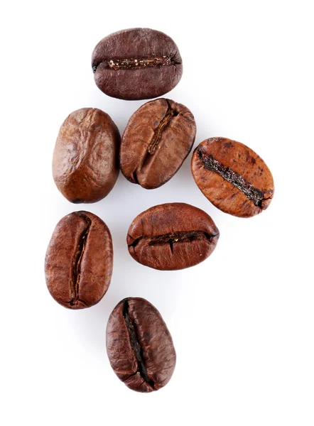 Hnědá kávová zrna — Stock fotografie