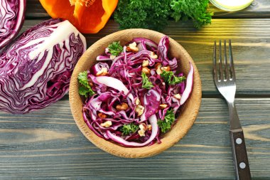 Red cabbage salad clipart