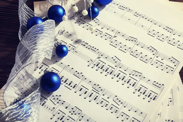 Musique et décor de Noël — Photo