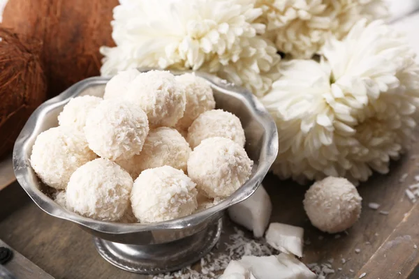 sweets in coconut flakes