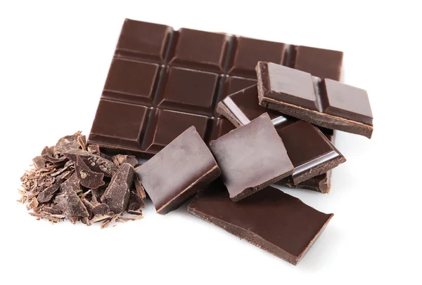 Black chocolate piecesund — Stock Photo, Image